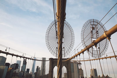 Brooklyn bridge against sky