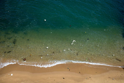 High angle view of beach