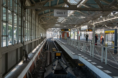 High angle view of railroad station