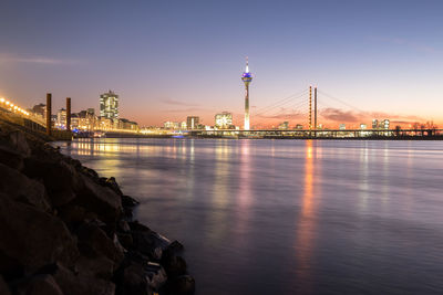 View of city buildings at waterfront