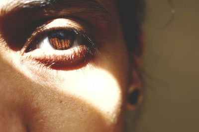 Close-up portrait of woman eye