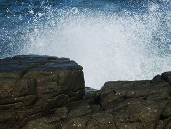 Scenic view of sea waves