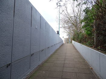 View of footpath along walls
