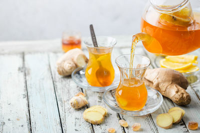 Close-up of drink on table