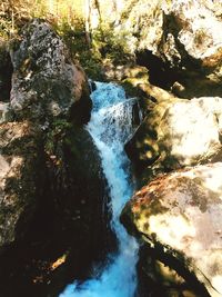 Scenic view of waterfall