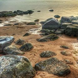 Rocks on beach