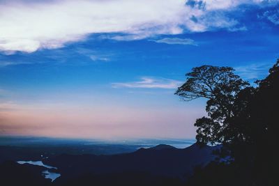 Scenic view of landscape against cloudy sky