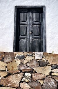 Close-up of window of house