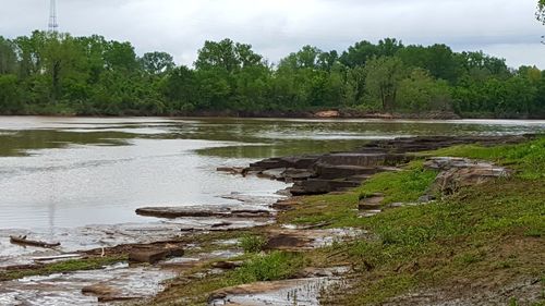 River flowing through rocks