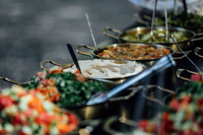 Close-up of food on table