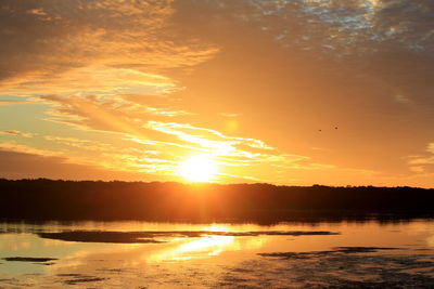 Sunset over water