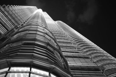 Low angle view of modern building against sky