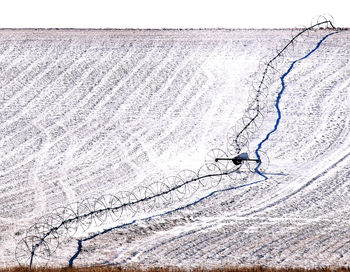 Close-up of snow on landscape