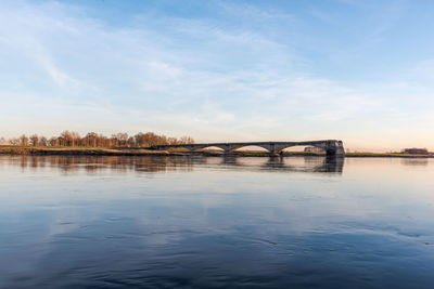 Bridge over river against sky