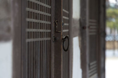 Close-up of closed doors