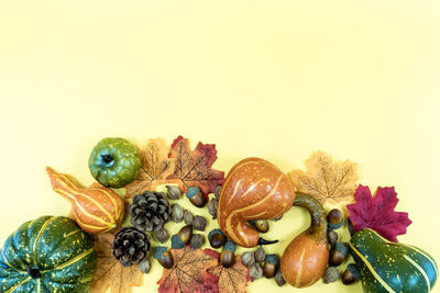 Close-up of fruits against white background