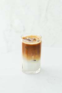 Close-up of coffee against white background