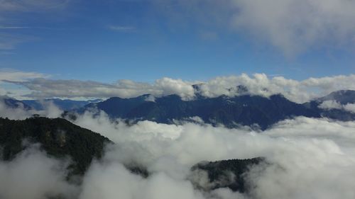 Low angle view of mountain against sky