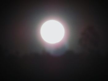 Low angle view of moon in sunlight