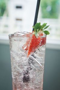 Close-up of drink on table