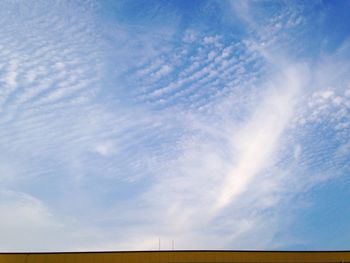 Low angle view of vapor trail in sky