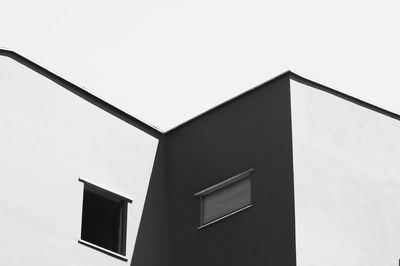 Low angle view of building against clear sky