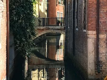 Reflection of building in canal