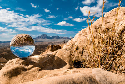 Scenic view of desert against sky