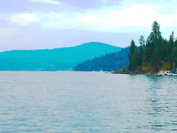 Scenic view of calm sea against sky