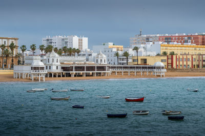 Boats in sea