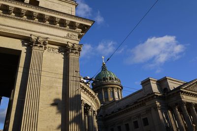 Low angle view of historic building against sky