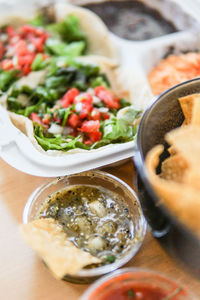 Close-up of served food in bowl