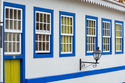 Close-up of windows on building