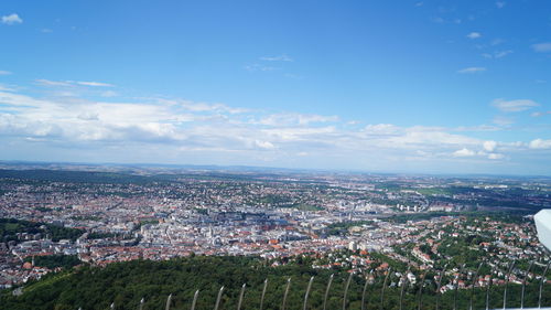 High angle shot of cityscape