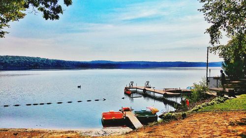 Scenic view of calm sea against sky