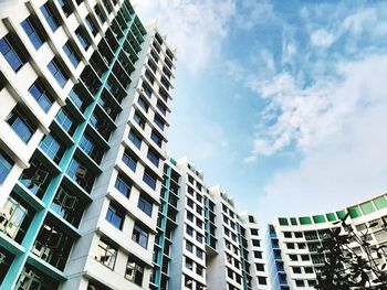 Low angle view of buildings against sky