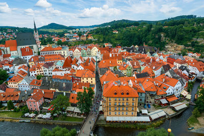 Urban capture of cesky krumlov, czech republic