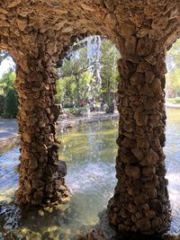 Scenic view of rock formation in water