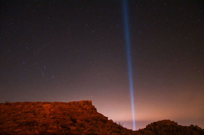 Low angle view of star field against sky at night