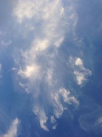 Low angle view of clouds in sky