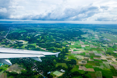 Aerial view of landscape against sky