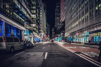 City street at night