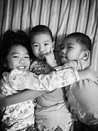 Portrait of mother and son