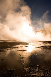 View of sea against cloudy sky