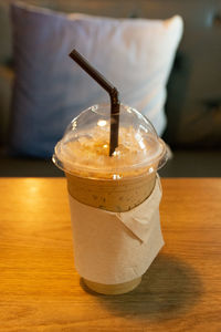 Close-up of drink on table