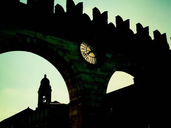 Low angle view of a clock tower