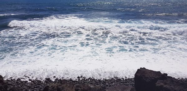 Scenic view of sea waves