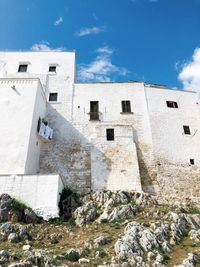 Low angle view of historic building against sky