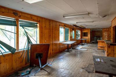 Interior of abandoned building