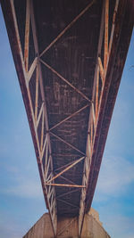 Low angle view of bridge against sky